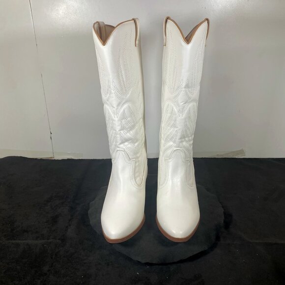Women's 9 White Unbranded, Vintage Cowgirl boots, Boots in Excellent Condition - Picture 1 of 12
